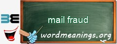 WordMeaning blackboard for mail fraud